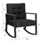 Costway Patio Rattan Rocker Chair Outdoor Glider Rocking Chair Cushion Lawn Navy\Black\Grey